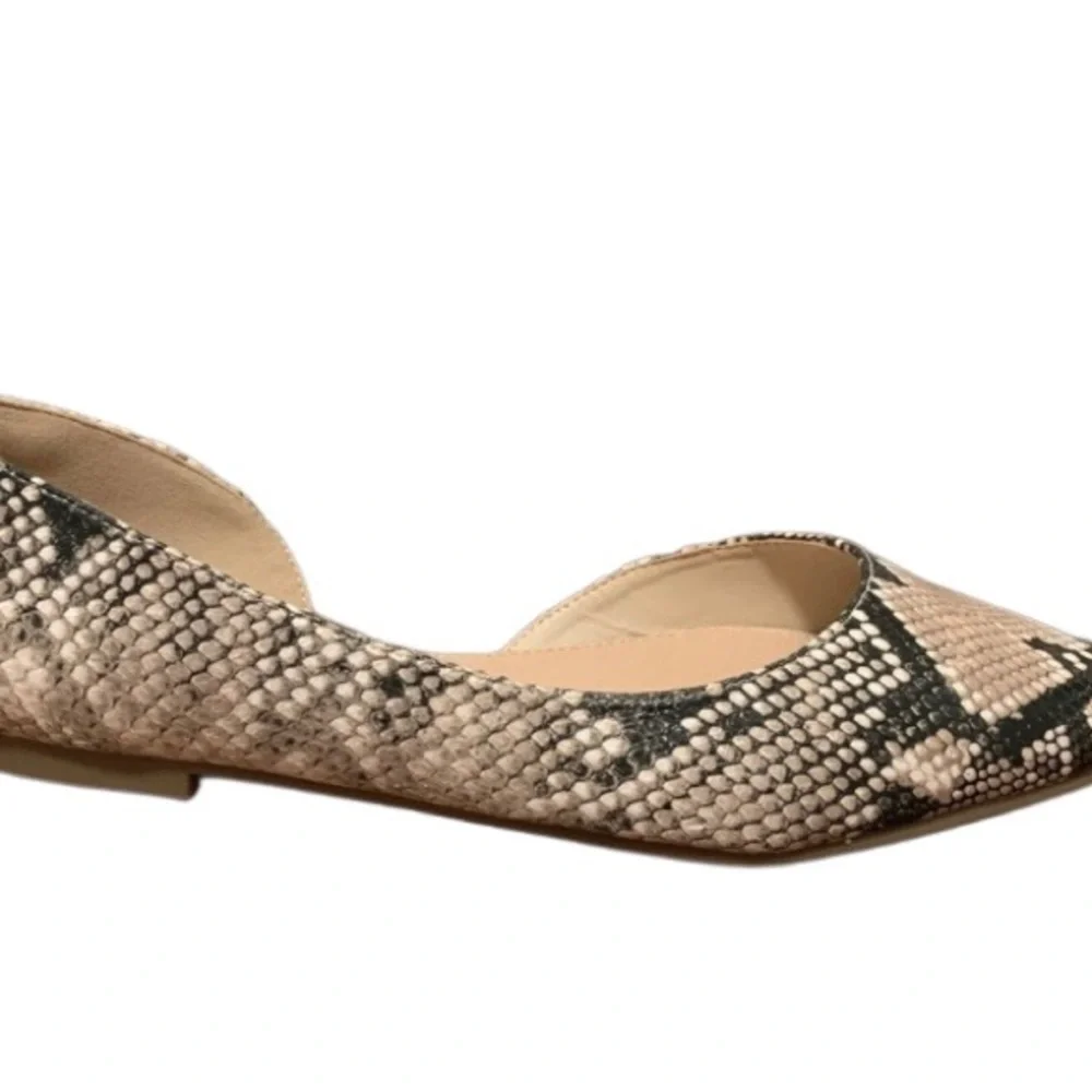 Sz 9 Ismene Natural Snake Slip on Flats NIB - Picture 4 of 9